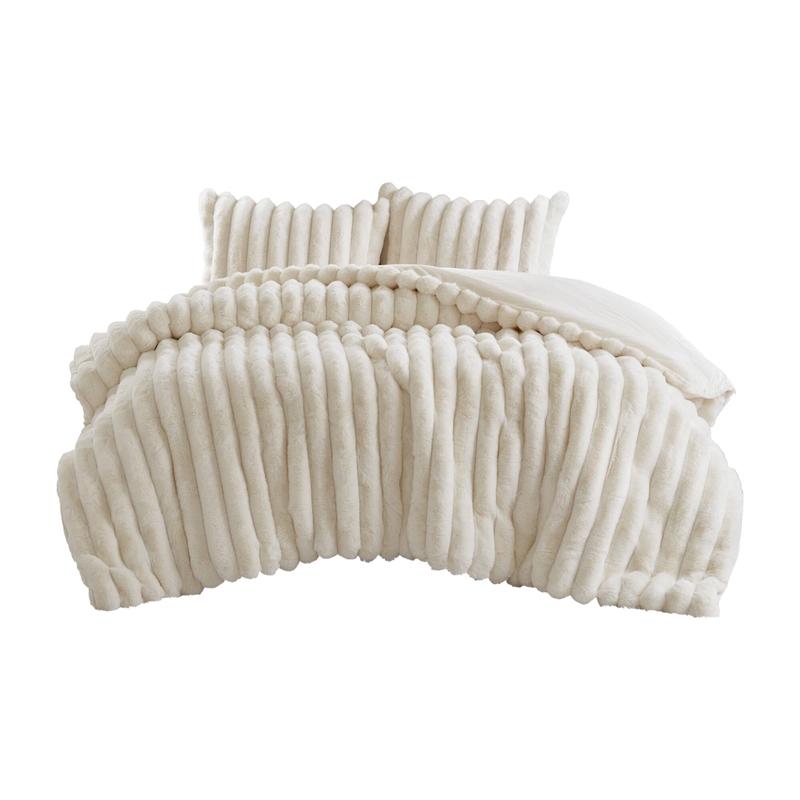 Olliix Madison Park Jasmine King Comforter Mini Set Polyester in Ivory