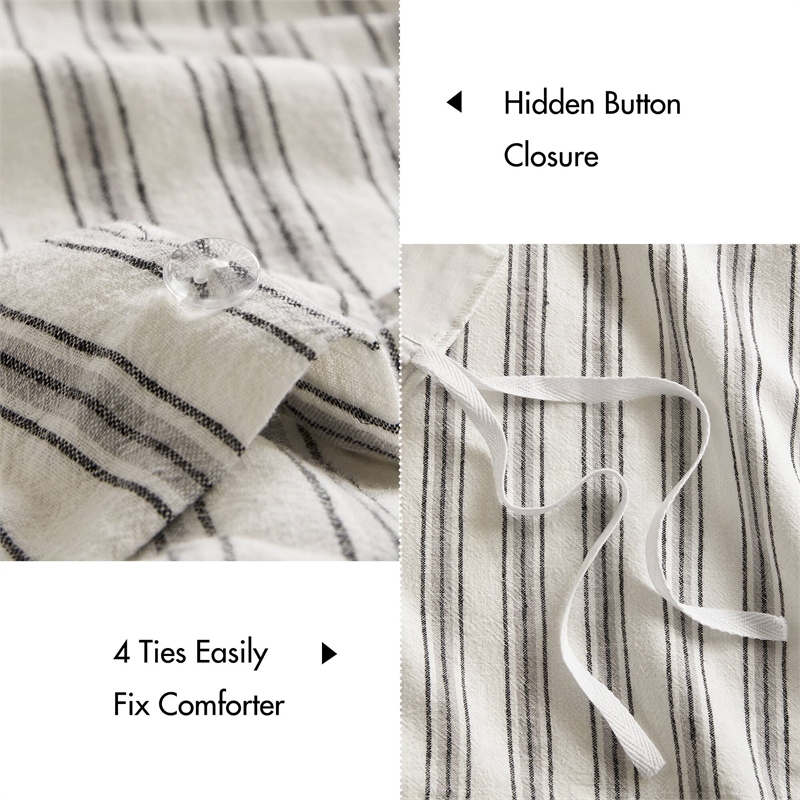 Olliix Madison Park Etta King Duvet Set Cotton in Grey