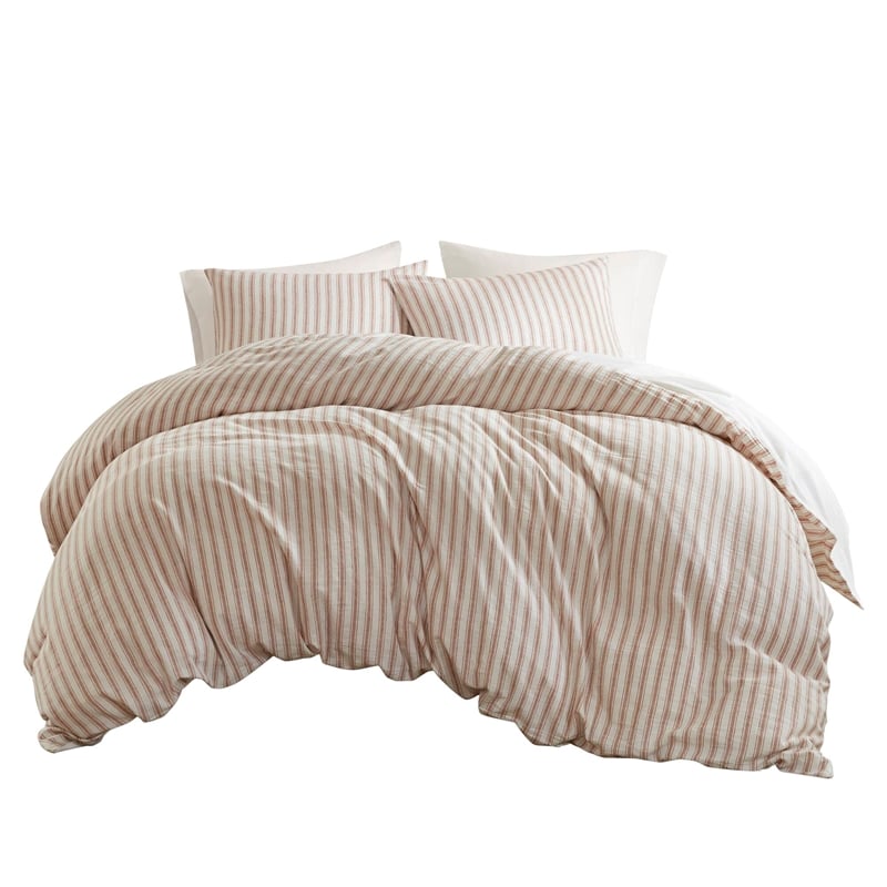 Olliix Madison Park Etta King Duvet Set Cotton in Terracotta