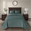 Olliix Madison Park Quebec King Bedspread Set Cotton in Balsam Green