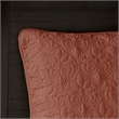 Olliix Madison Park Quebec King Bedspread Set Cotton in Clay Red