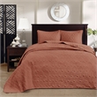 Olliix Madison Park Quebec King Bedspread Set Cotton in Clay Red