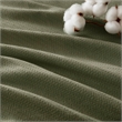 Olliix Madison Park Liquid Cotton King Blanket Cotton in Olive Green