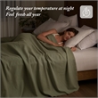 Olliix Madison Park Liquid Cotton King Blanket Cotton in Olive Green