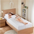 Olliix Serta Microfiber Zoned Twin Mattress Pad Microfiber in White