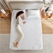 Olliix Serta Microfiber Zoned Full Mattress Pad Microfiber in White