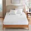 Olliix Serta Microfiber Zoned Full Mattress Pad Microfiber in White