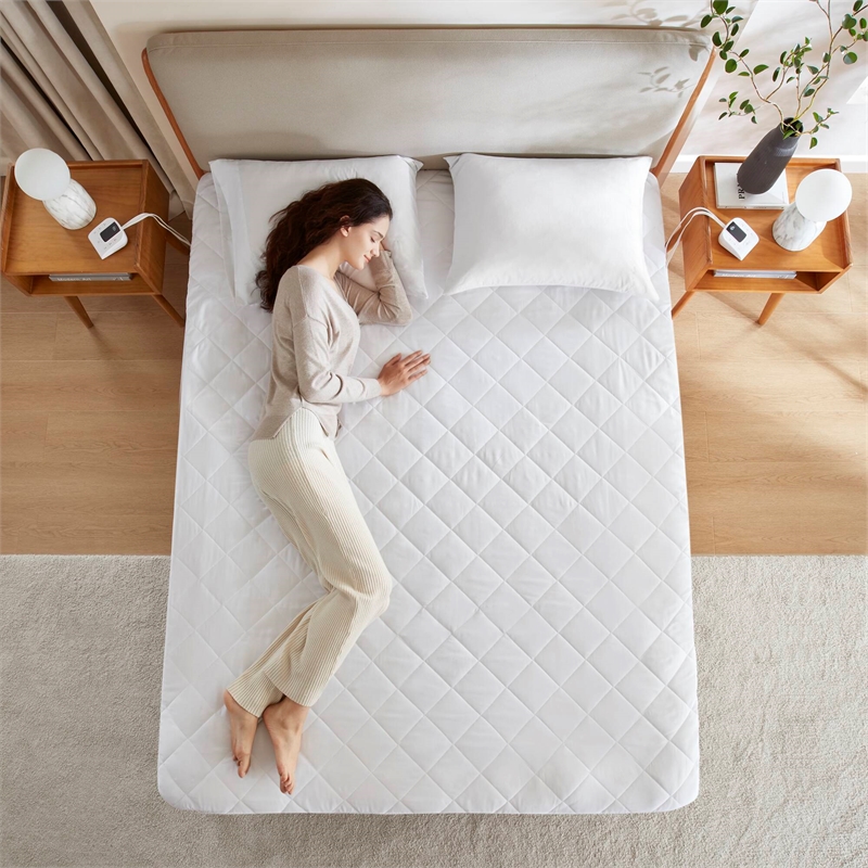 Olliix Serta Microfiber Zoned King Mattress Pad Microfiber in White