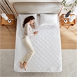Olliix Serta Microfiber Zoned King Mattress Pad Microfiber in White
