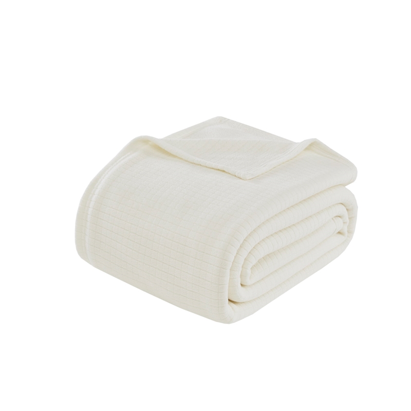 Olliix True North by Sleep Philosophy Microfleece Twin Blanket in Ivory