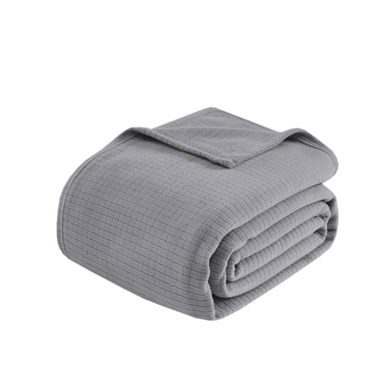 Olliix True North by Sleep Philosophy Microfleece King Blanket Polyester in Grey