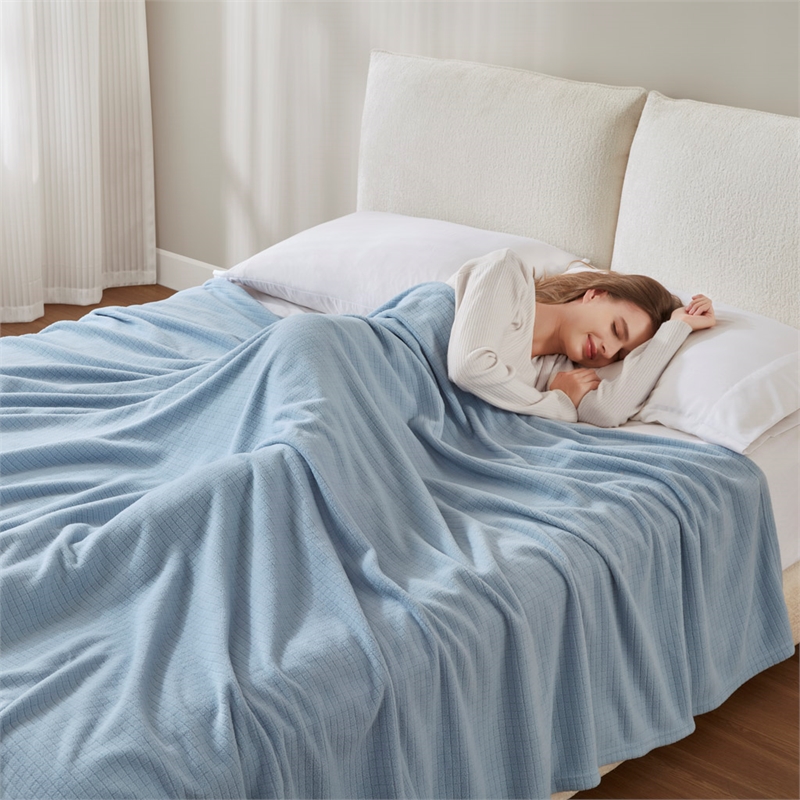 Olliix True North by Sleep Philosophy Microfleece King Blanket Polyester in Blue