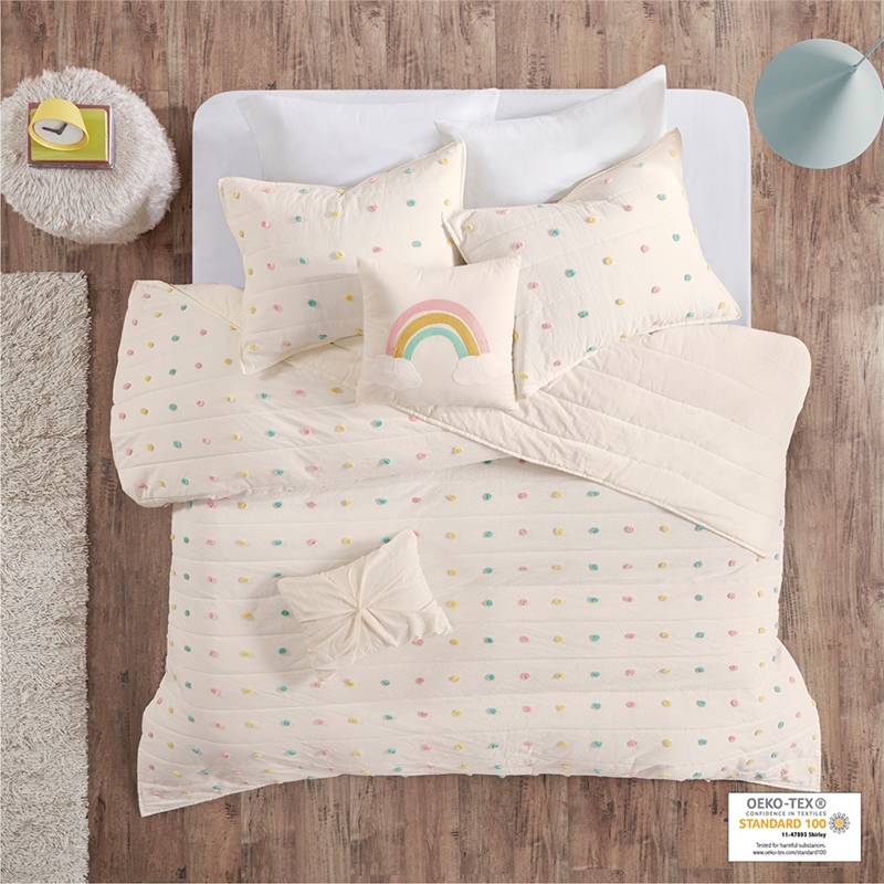 Olliix Intelligent Design Kids Callie Twin Quilt Set Cotton in Multi