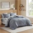 Olliix Super Listing Logan Full Comforter Set Polyester in Blue/Grey