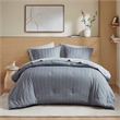 Olliix Super Listing Logan King Comforter Set Polyester in Blue/Grey