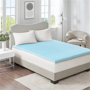 Olliix Sleep Philosophy 3&quot Gel Twin Mattress Topper in Blue