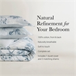 Olliix Harbor House Botanical King Duvet Cover Set Cotton in Navy/Blue
