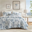 Olliix Harbor House Botanical King Duvet Cover Set Cotton in Navy/Blue
