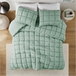 Olliix Intelligent Design Dream Puff Twin Comforter Mini Set Polyester in Sage