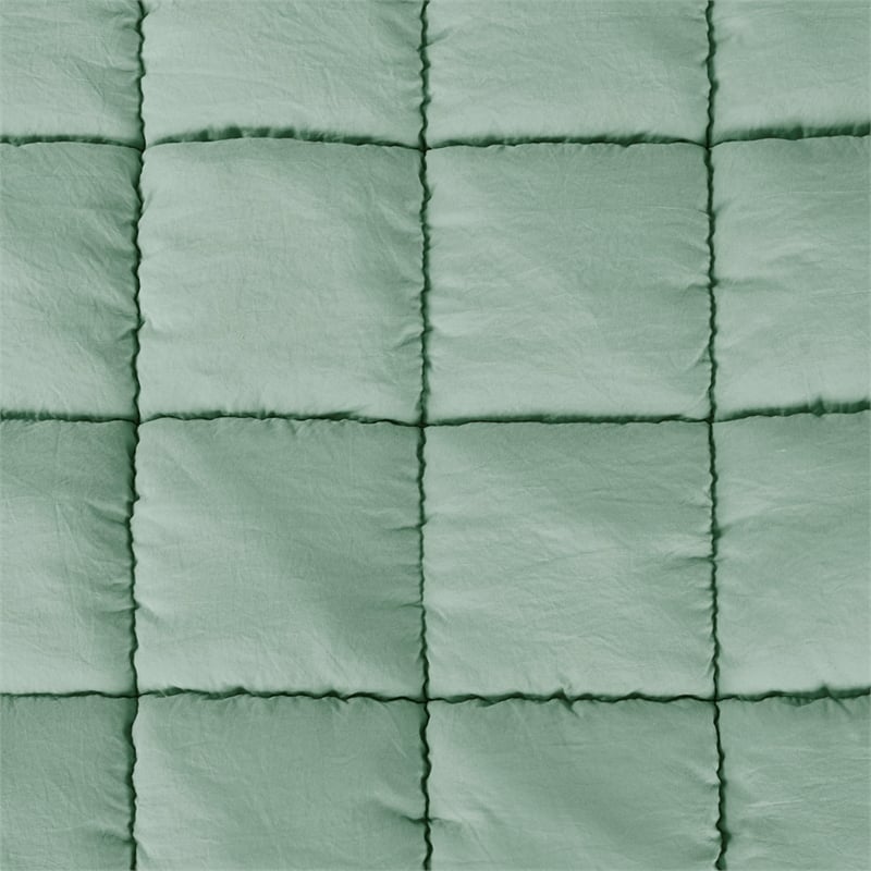 Olliix Intelligent Design Dream Puff Twin Comforter Mini Set Polyester in Sage