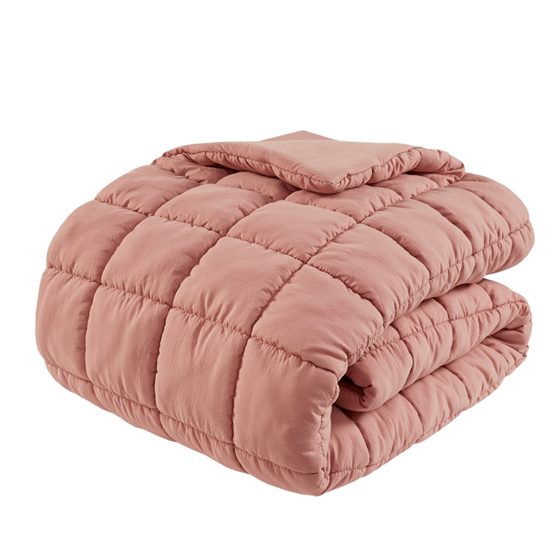 Olliix Intelligent Design Dream Puff Twin Comforter Mini Set Polyester in Rose