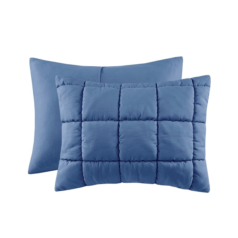 Olliix Intelligent Design Dream Puff Twin Comforter Mini Set Polyester in Navy