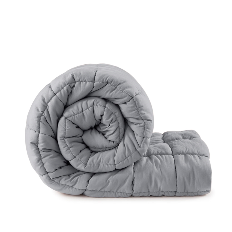 Olliix Intelligent Design Dream Puff Twin Comforter Mini Set Polyester in Grey