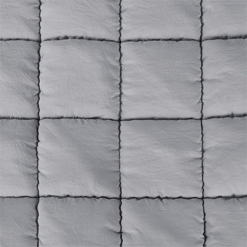 Olliix Intelligent Design Dream Puff Twin Comforter Mini Set Polyester in Grey