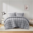 Olliix Intelligent Design Dream Puff Twin Comforter Mini Set Polyester in Grey