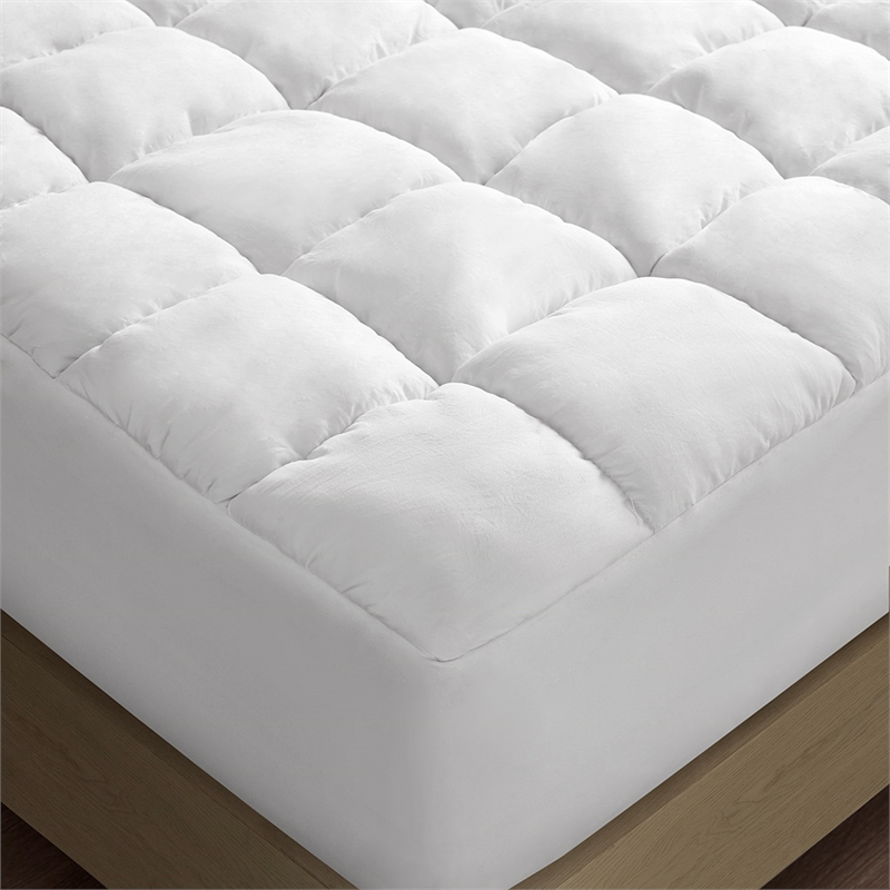 Olliix Intelligent Design Dream Puff Twin Mattress Pad Polyester in White