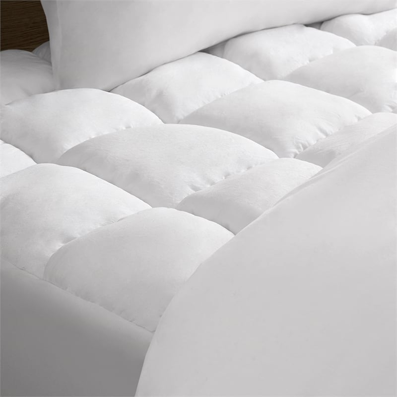 Olliix Intelligent Design Dream Puff Twin Mattress Pad Polyester in White