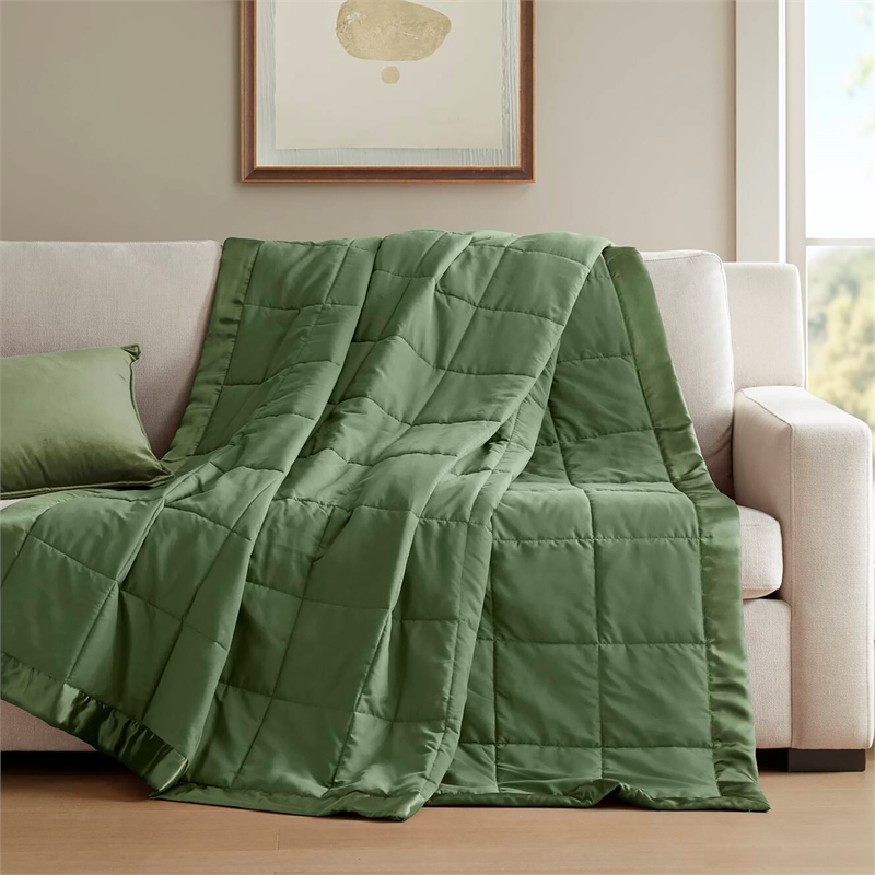 Olliix Madison Park Windom King Blanket Polyester in Green