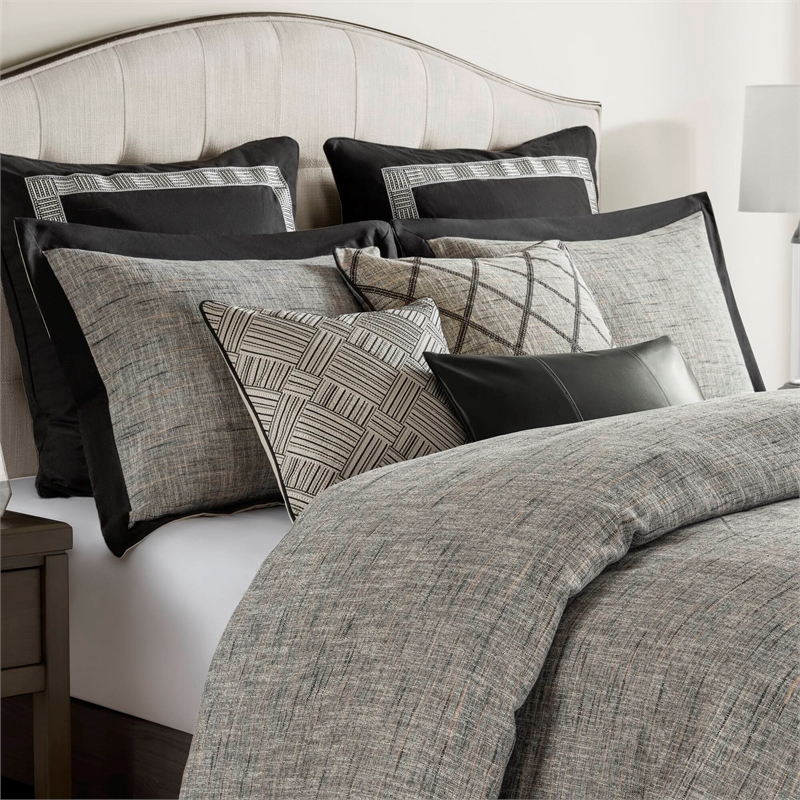 Olliix Madison Park Signature Reed King Comforter Set Cotton in Gray