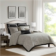 Olliix Madison Park Signature Reed King Comforter Set Cotton in Gray