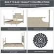 Olliix Madison Park Signature Beckett MDF/Wood Full Bed in Antique Cream