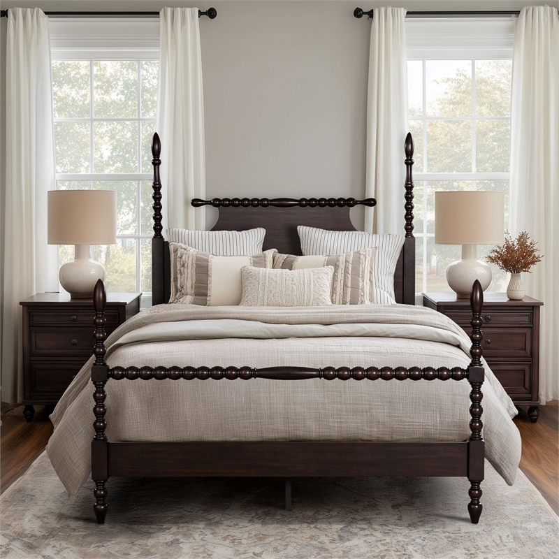 Olliix Madison Park Signature Beckett MDF/Wood Full Bed in Morocco Brown