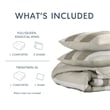 Olliix Regency Heights Blais King Comforter Mini Set Memory Foam in Neutral