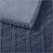 Olliix Serta Dream Soft Heated Full Blanket Faux Feathersoft in Navy