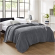 Olliix Serta Dream Soft Heated King Blanket Faux Feathersoft in Grey
