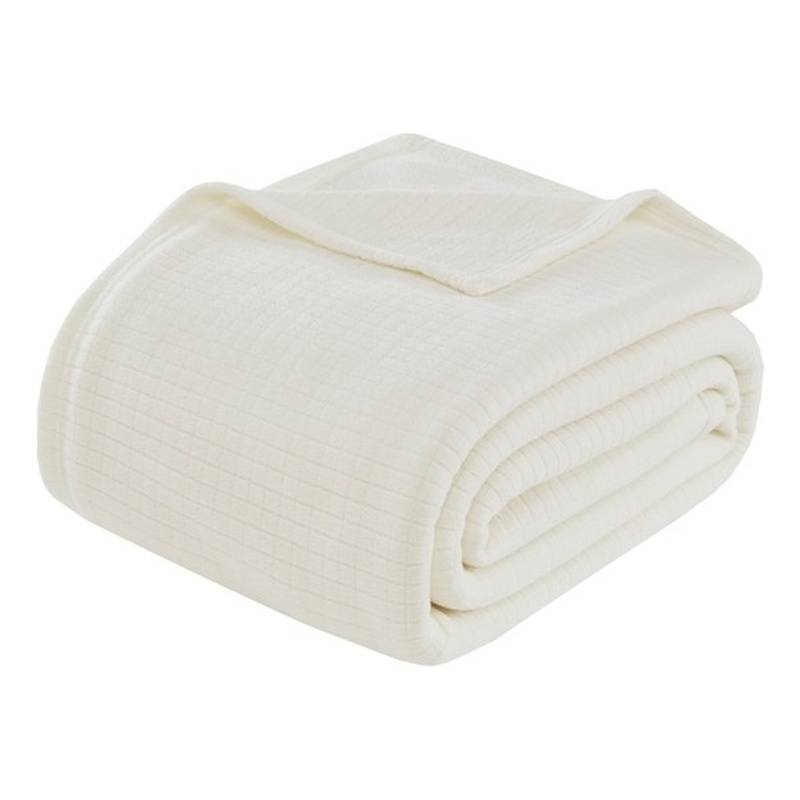 Olliix True North by Sleep Philosophy Microfleece King Blanket in Ivory