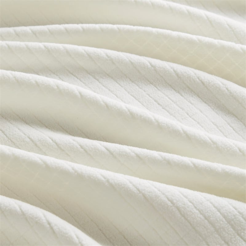 Olliix True North by Sleep Philosophy Microfleece King Blanket in Ivory