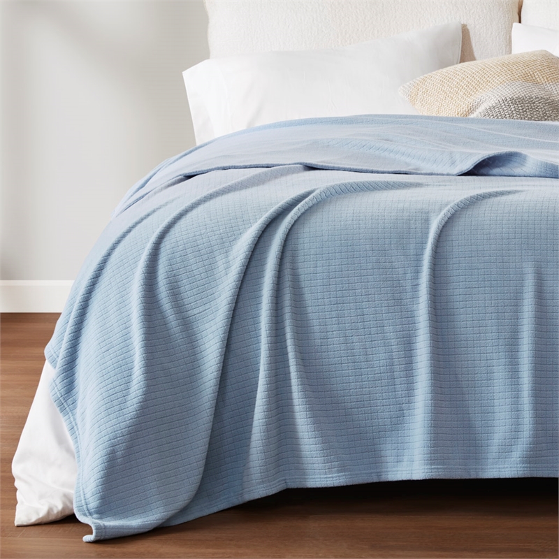 Olliix True North by Sleep Philosophy Microfleece Twin Blanket Polyester in Blue