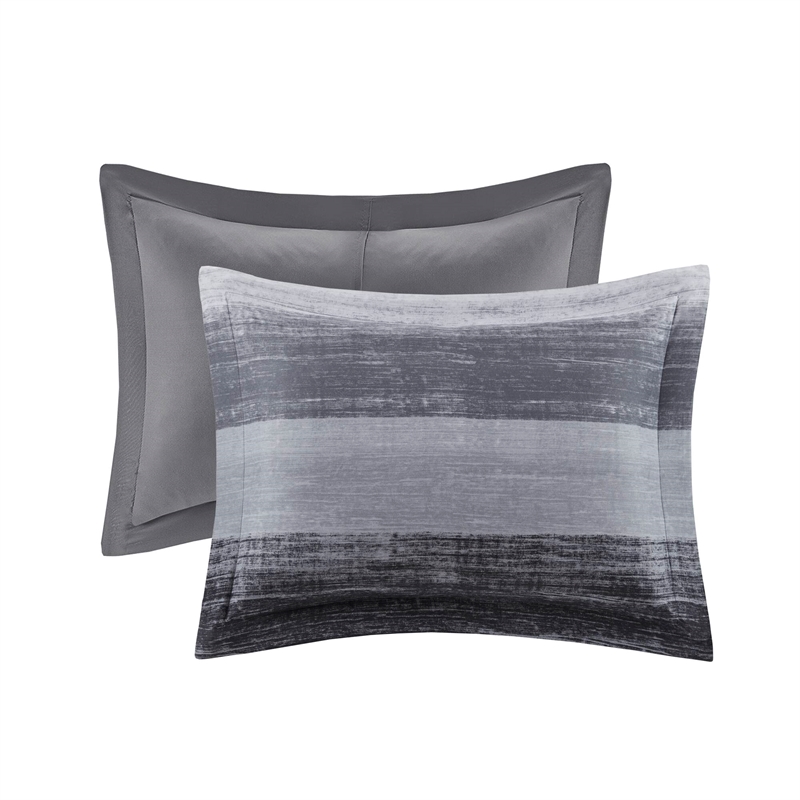 Olliix Madison Park Essentials Saben Queen Comforter Set Cotton in Black