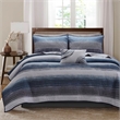 Olliix Madison Park Essentials Saben Full Quilt Set Cotton in Navy