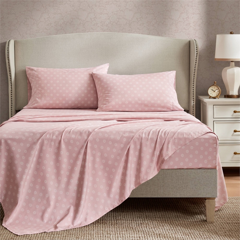 Olliix Madison Park Essentials Heather Twin XL Comforter Set Polyester in Pink