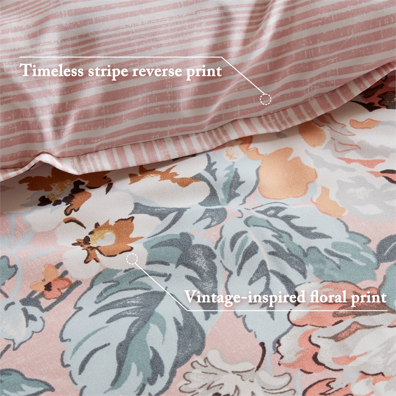 Olliix Madison Park Essentials Heather Twin XL Comforter Set Polyester in Pink