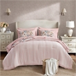 Olliix Madison Park Essentials Heather Queen Comforter Set Polyester in Pink