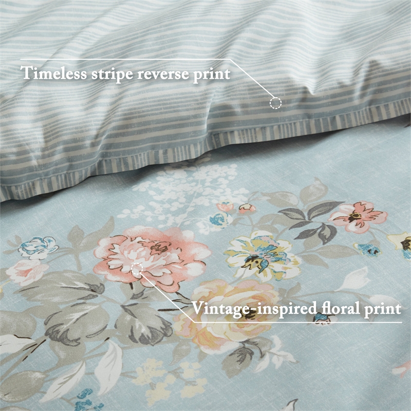 Olliix Madison Park Essentials Heather Twin XL Comforter Set in Soft Blue