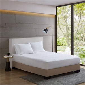 Olliix Sleep Philosophy Twin XL Mattress Pad Cotton in White