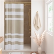 Olliix Madison Park Spa Waffle 36x72'' Shower Curtain Polyester in Taupe
